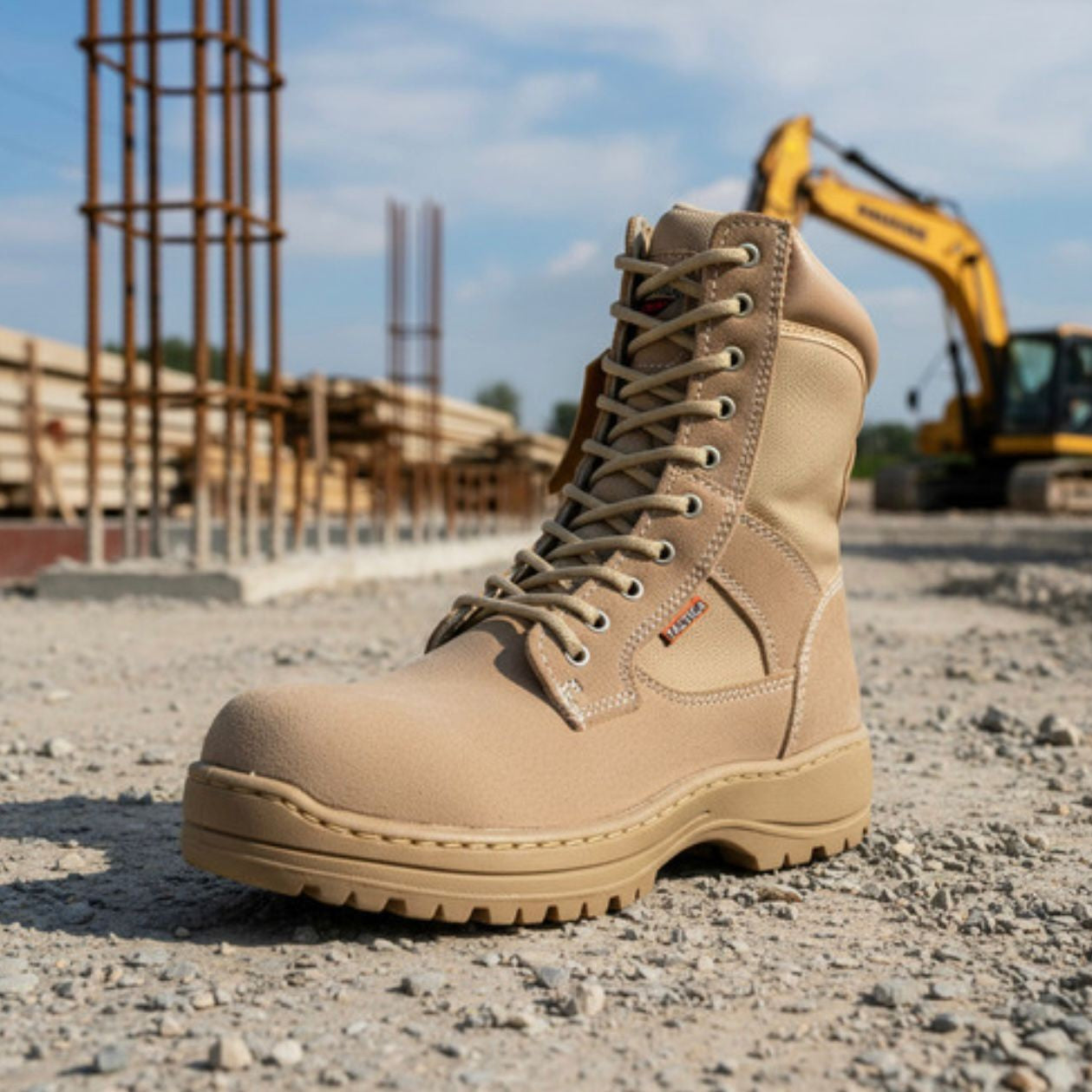 Botas Tácticas Trébol de Piel con Punta de Acero