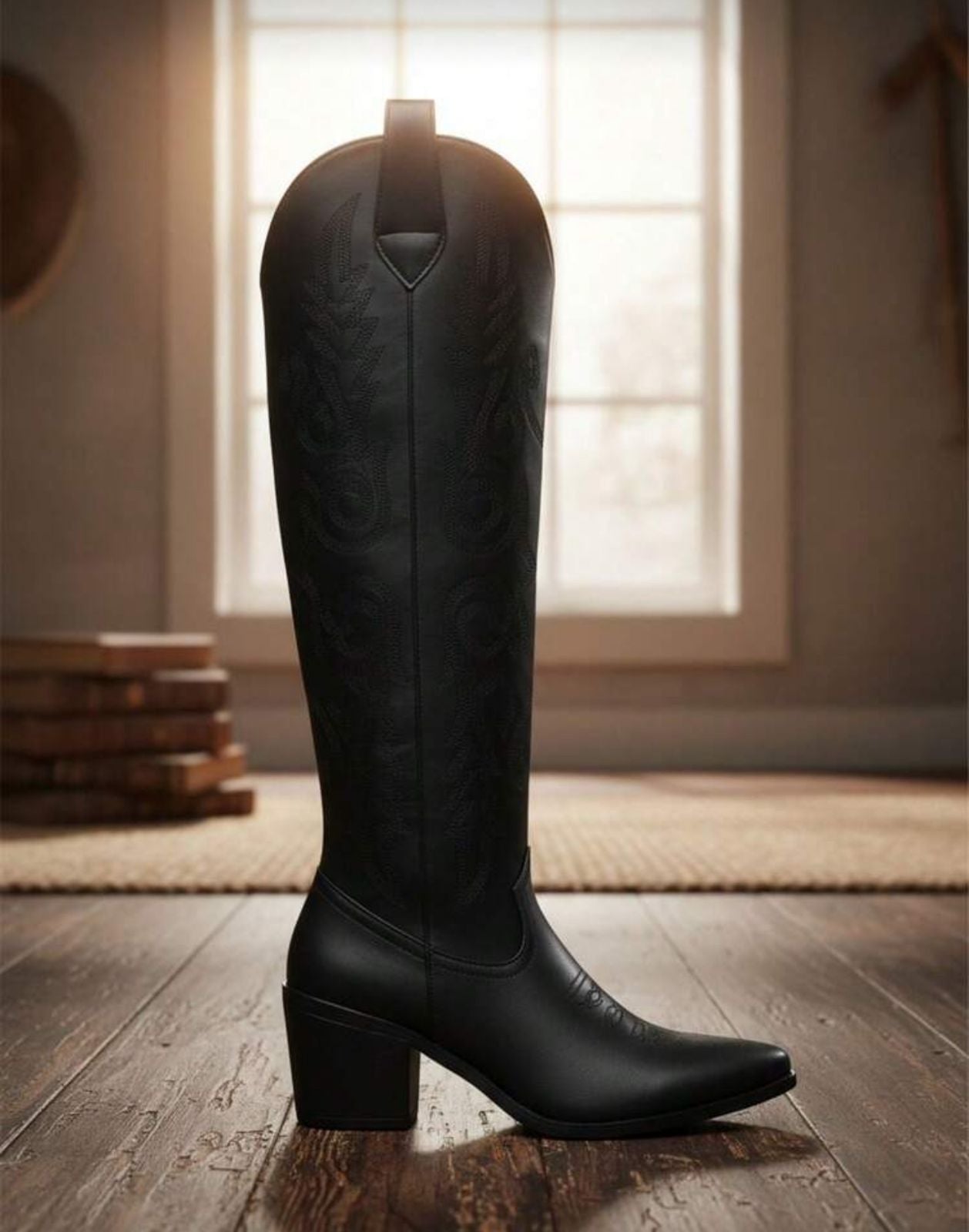 Bota Alta Georgia Negro 1002