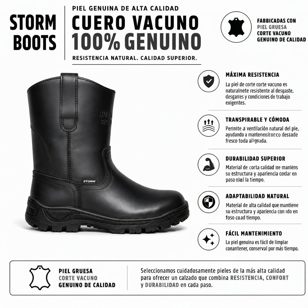 Bota Roper Industrial Fiorella MX de Piel | Resistente, Cómoda y Durable para Trabajo Pesado
