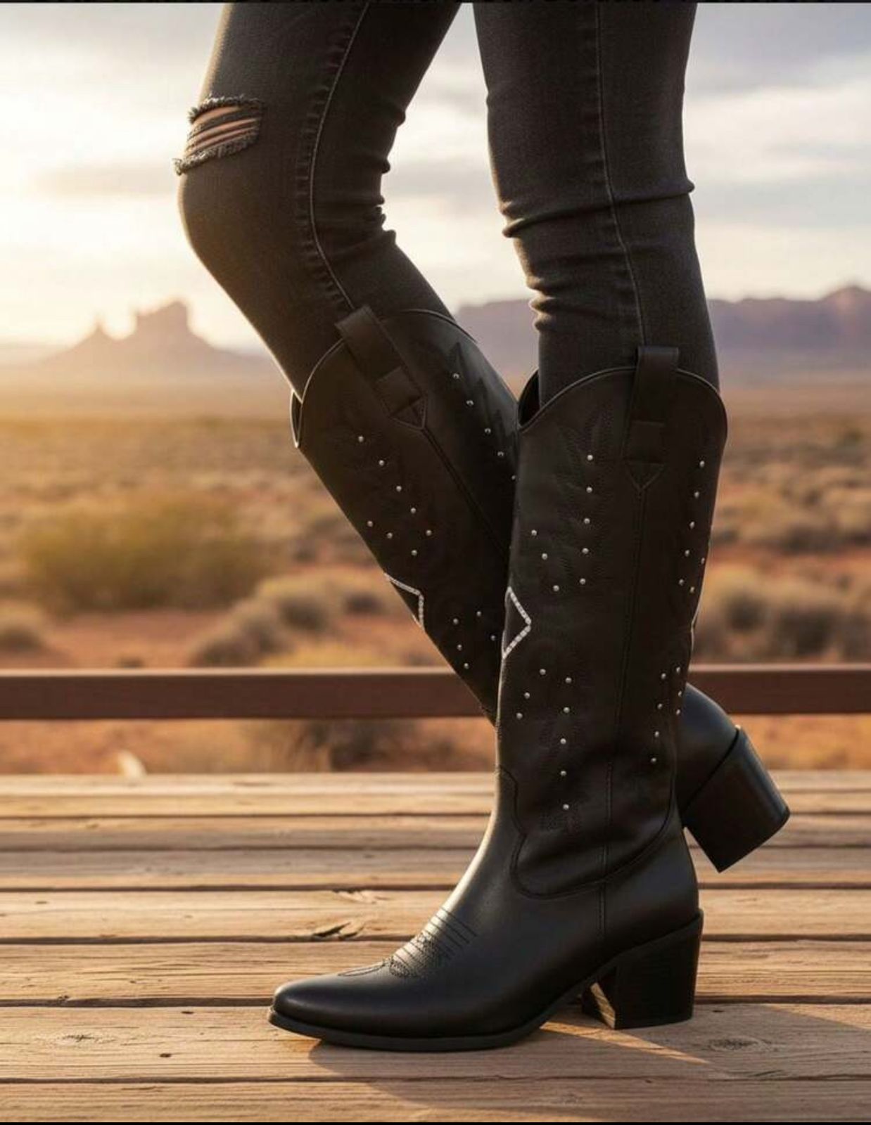 Bota Alta Estoperol Tenesse Negro 1013