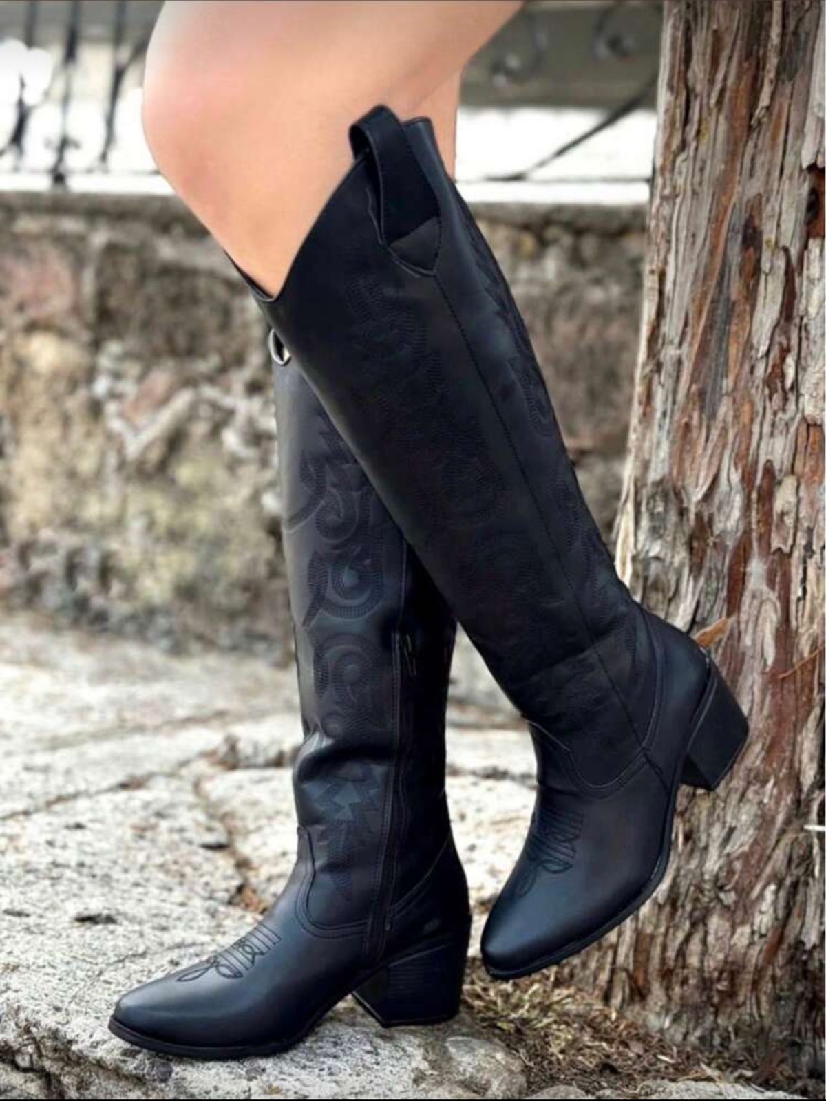 Bota Alta Georgia Negro 1002