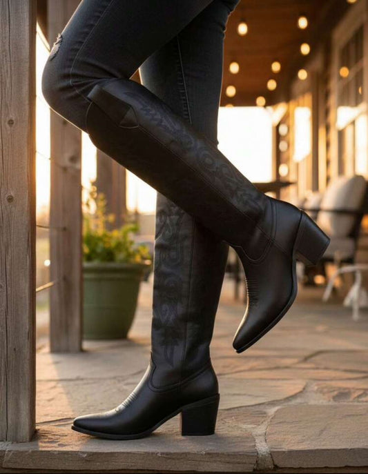 Bota Alta Georgia Negro 1002