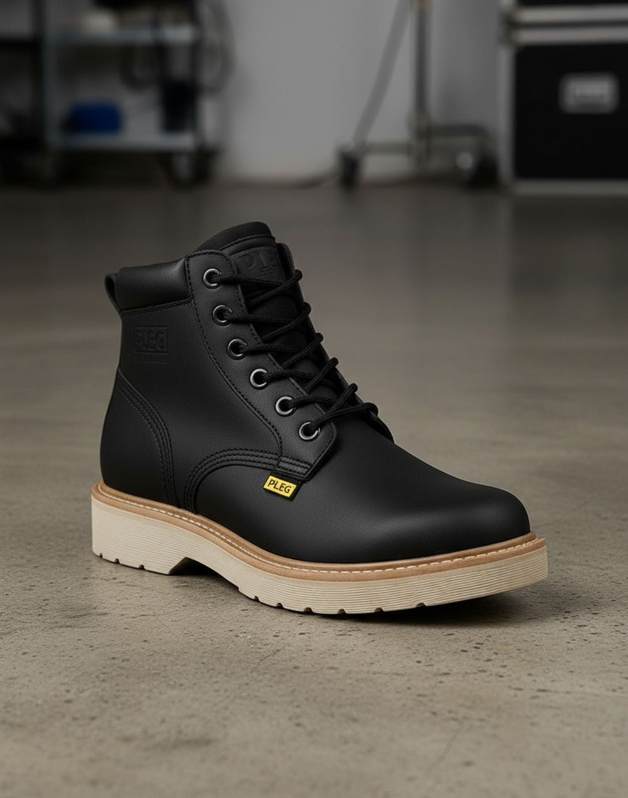 Bota Industrial Pleg Working Piel Negro 1012