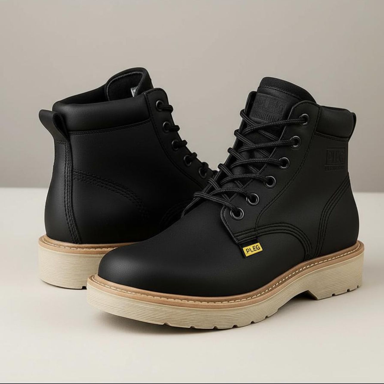 Bota Industrial Pleg Working Piel Negro 1012