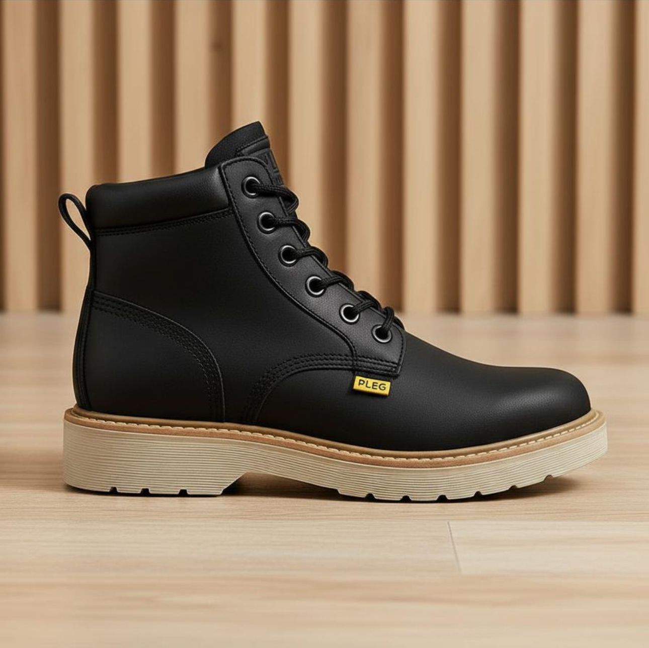 Bota Industrial Pleg Working Piel Negro 1012