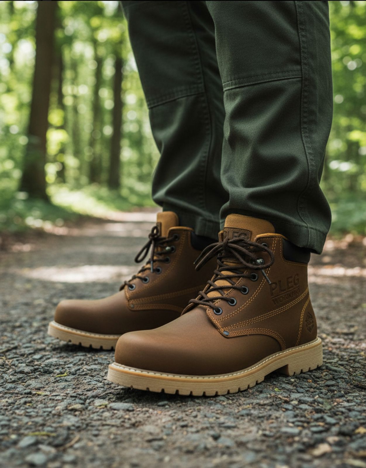 Bota Industrial Pleg Working Piel Café 1012