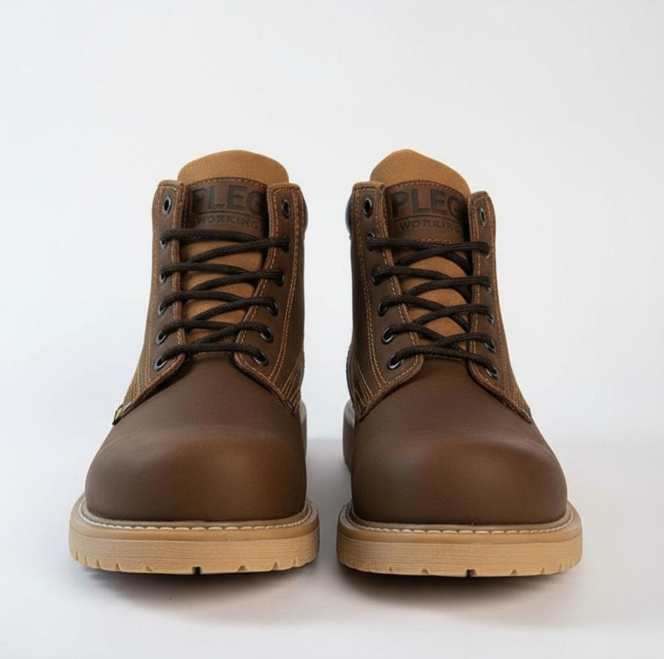 Bota Industrial Pleg Working Piel Café 1012