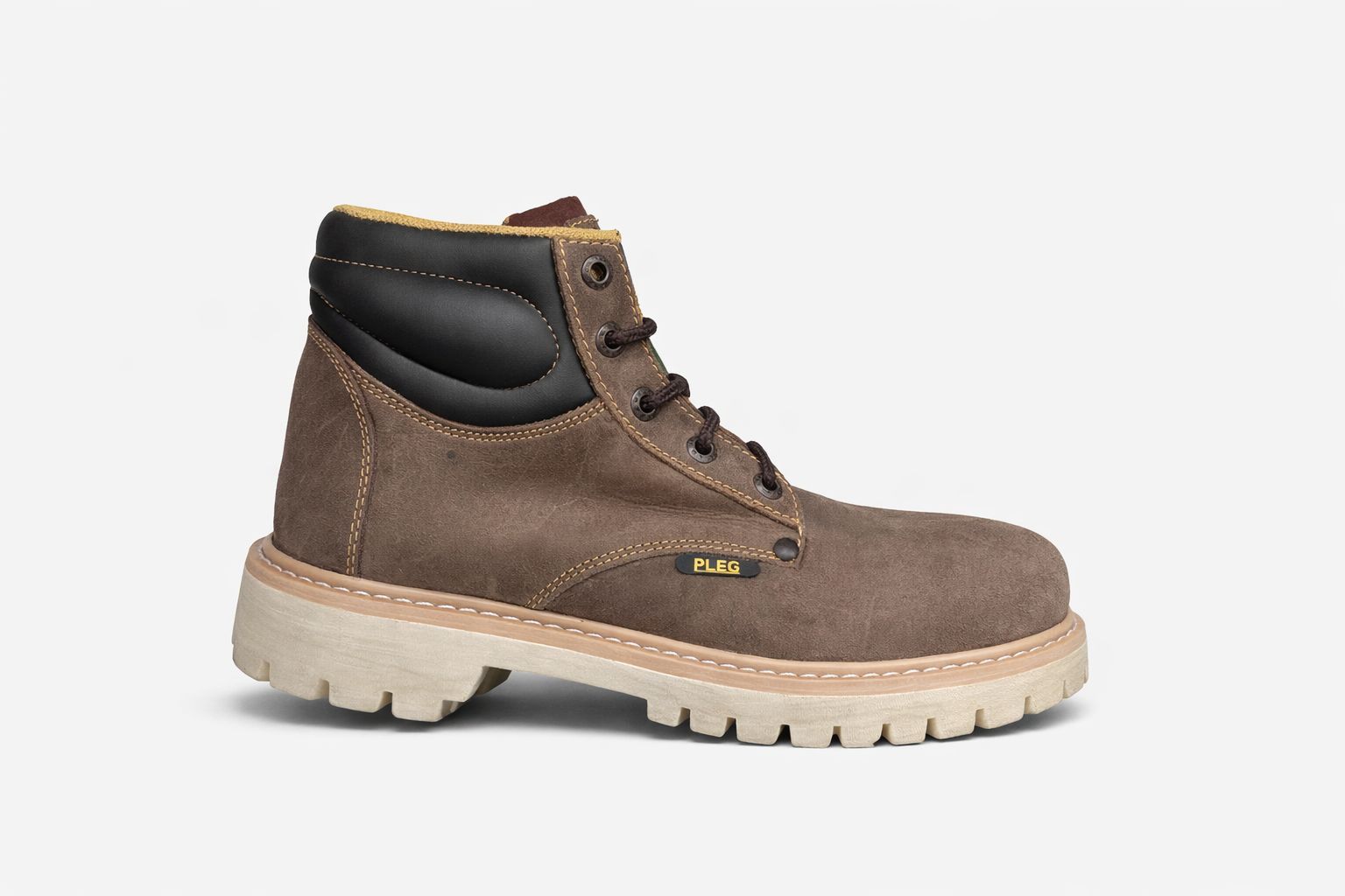 Bota de Trabajo Pleg Working Cuello Ancho | Suela Hule Cocida | FIORELLA MX
