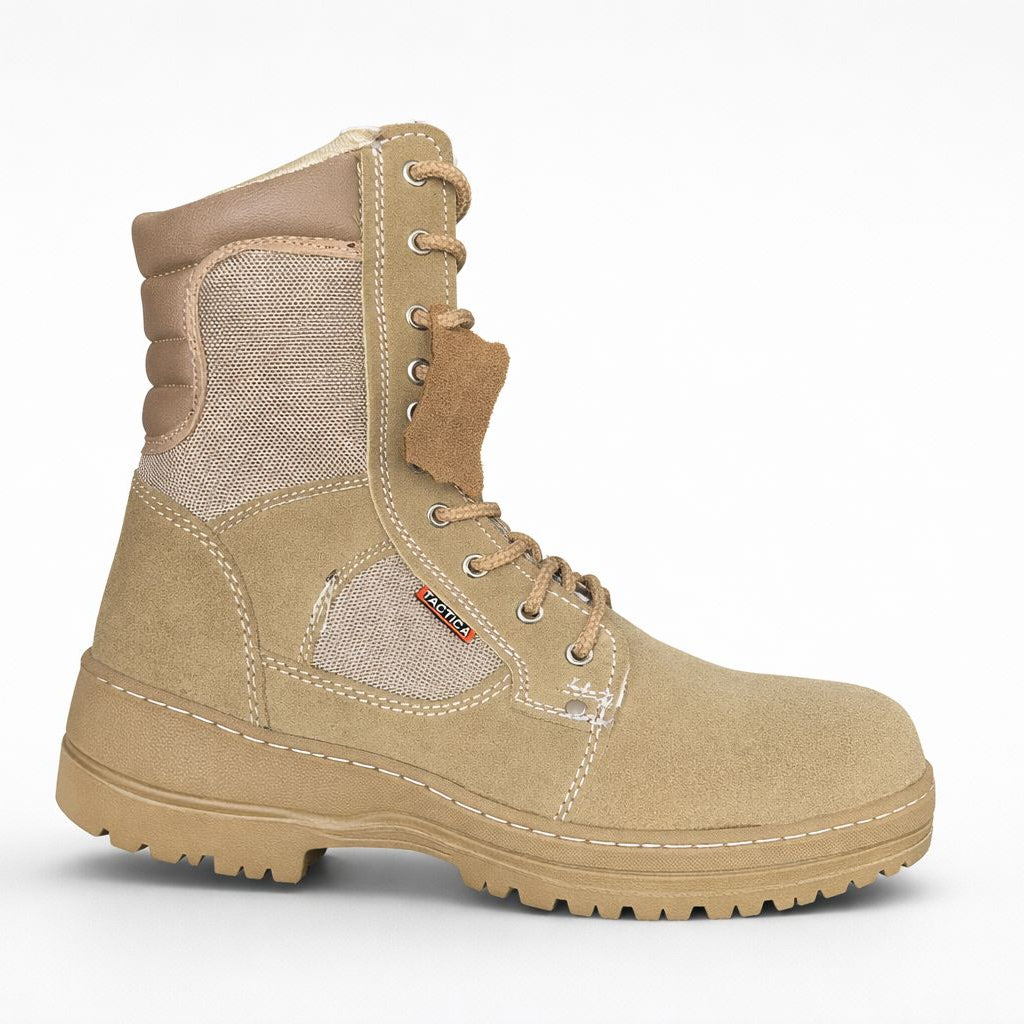 Botas Tácticas Trébol de Piel con Punta de Acero