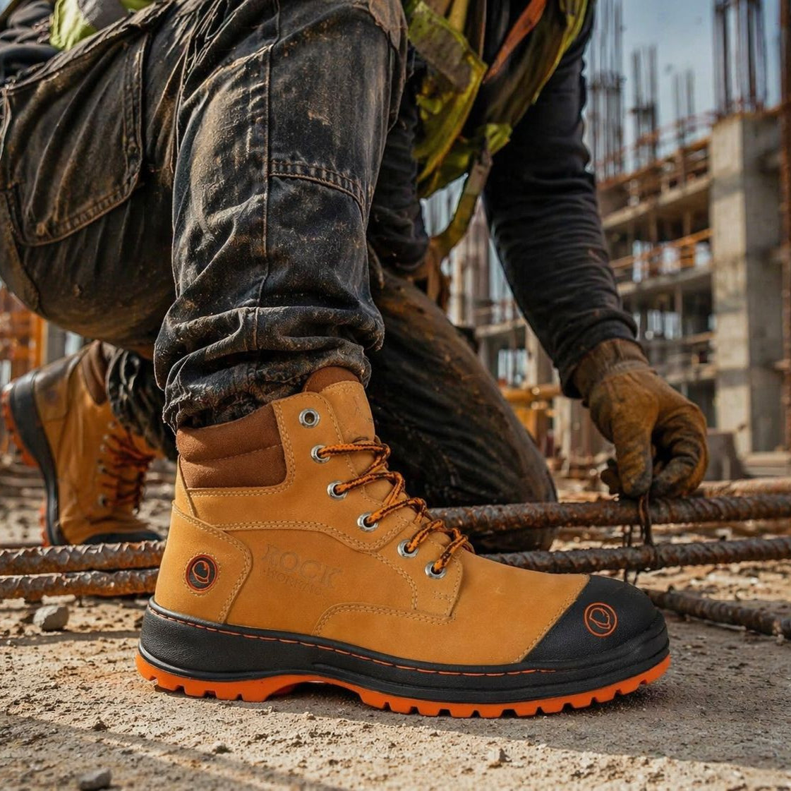Botas Rock Working con Casquillo de Acero para Hombre