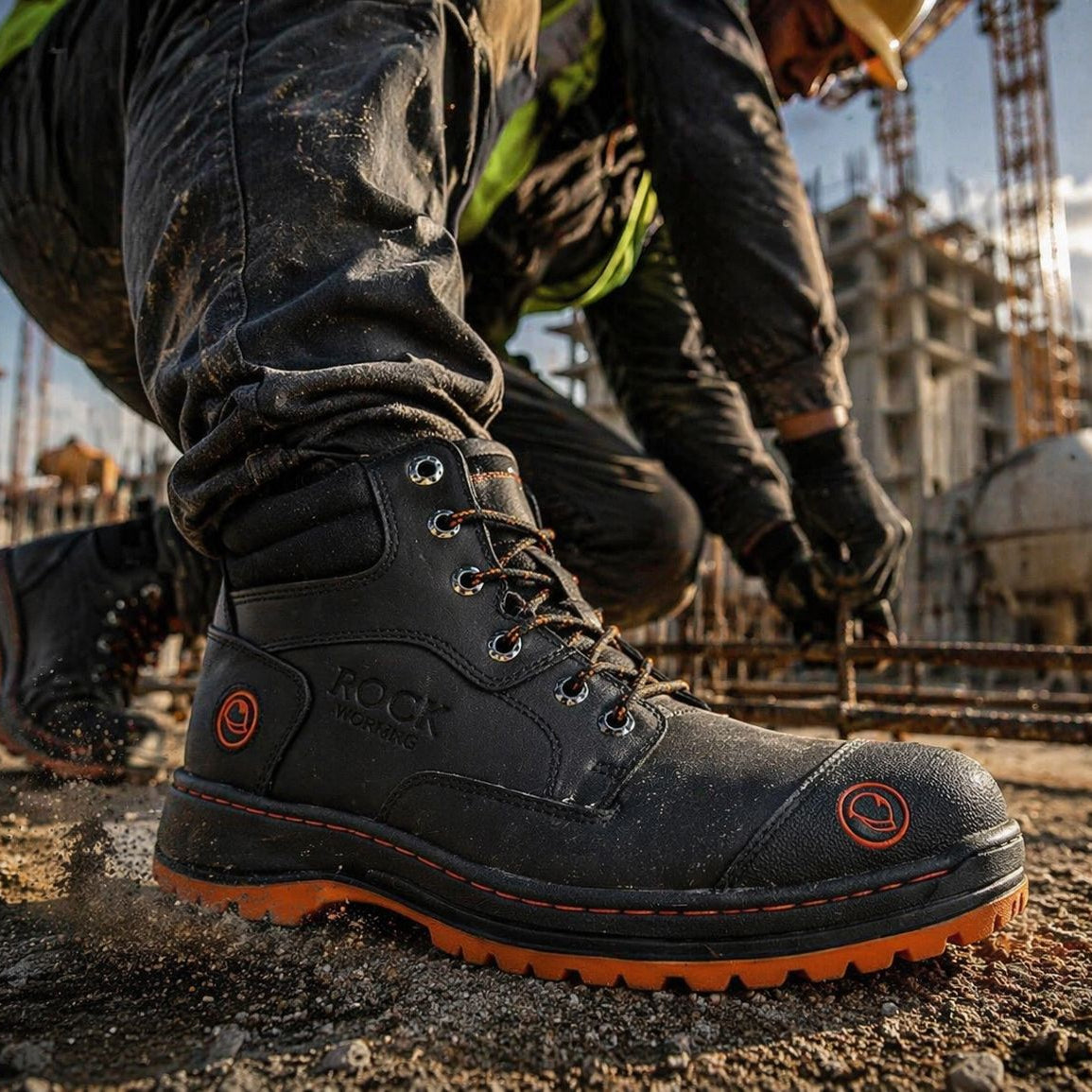 Botas Rock Working con Casquillo de Acero para Hombre