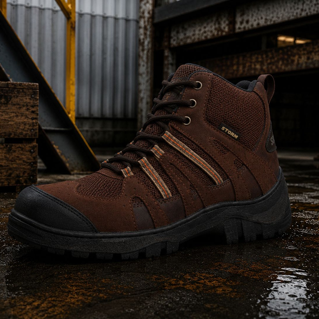 Botas Dieléctricas Storm de Gamuza Café