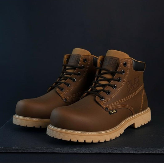 Bota Industrial Pleg Working Piel Café 1012