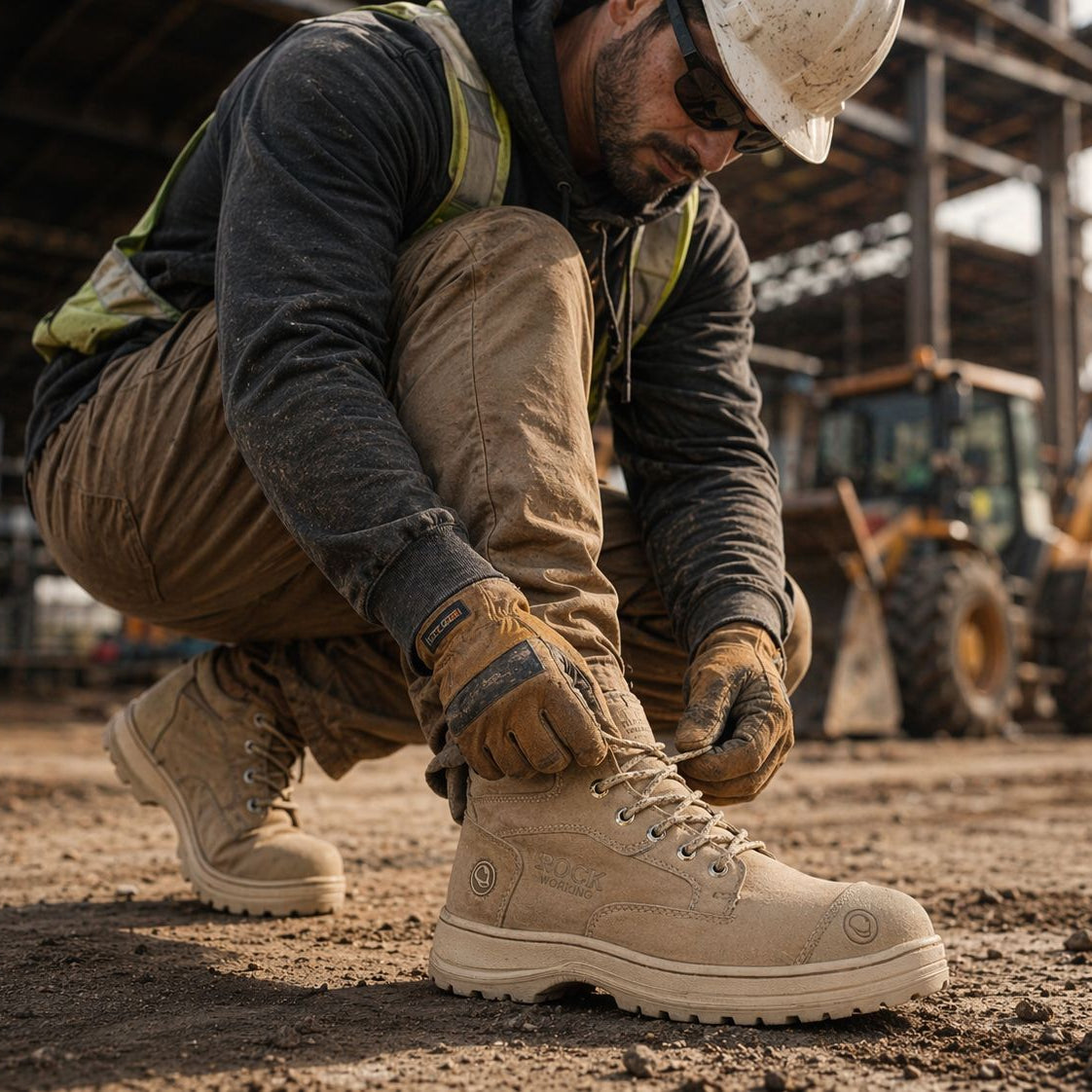Botas Rock Working con Casquillo de Acero para Hombre