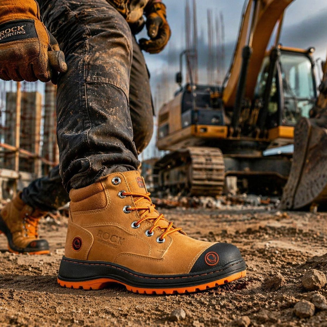 Botas Rock Working con Casquillo de Acero para Hombre