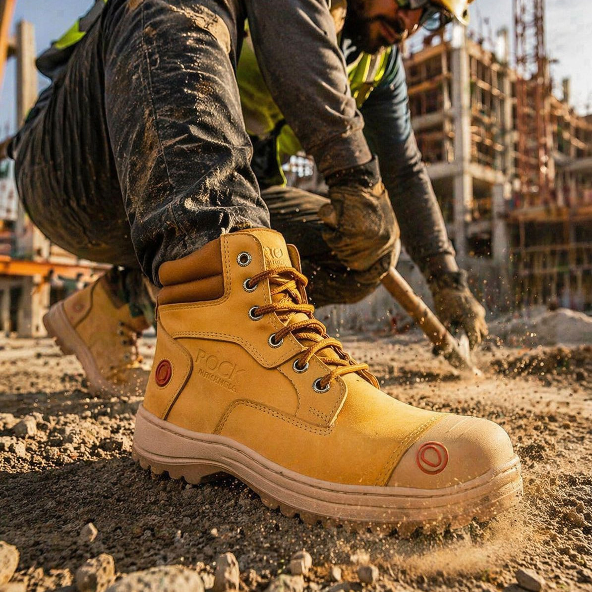 Botas Rock Working con Casquillo de Acero para Hombre