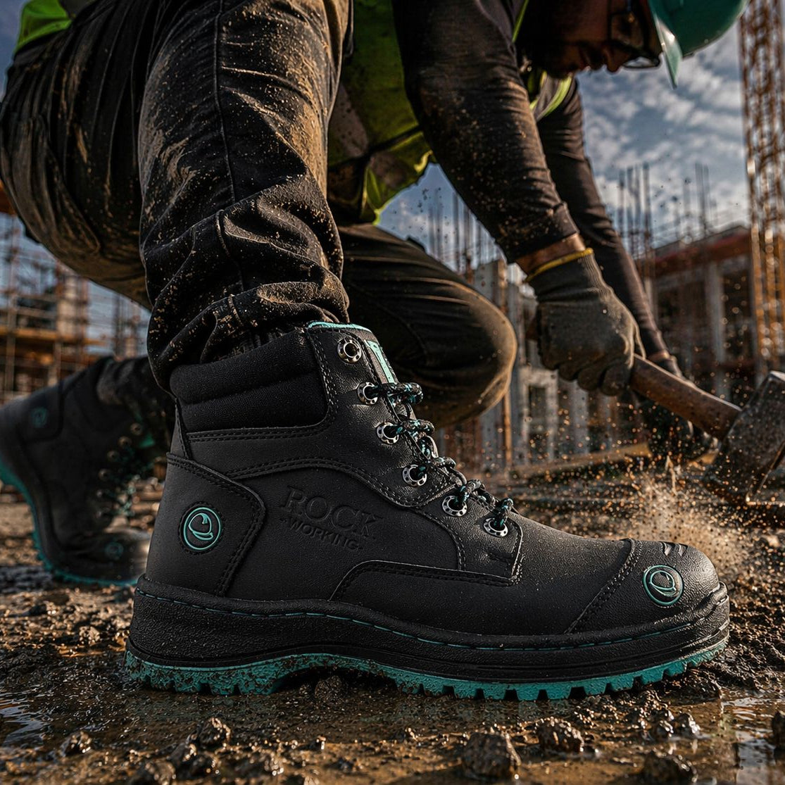 Botas Rock Working con Casquillo de Acero para Hombre