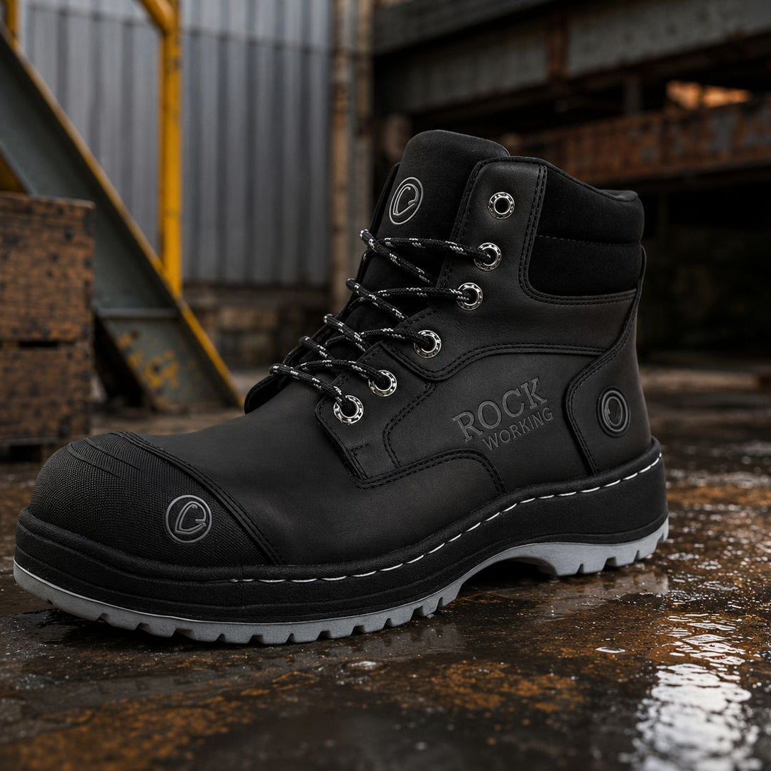 Botas Rock Working con Casquillo de Acero para Hombre